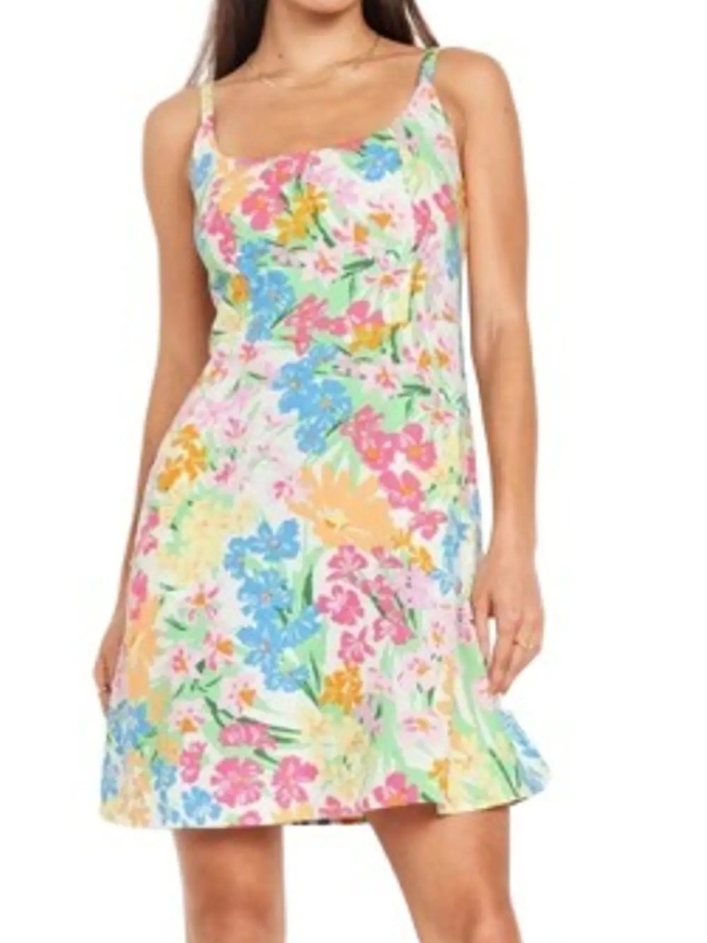 Old Navy Pastel Multi-Color Floral Mini Dress